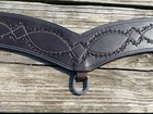 Us Made Western Tripping Breast Collar Dark Oil Leather W barbed Wire Tooling