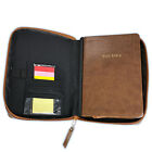 Kjv Large Print Zippered Bible With Organizer Cover Brown Indexed My Organizer
