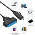 2 In 1 Usb 3 0 Type C To Sata 22pin Hard Disk Driver Ssd Adapter Cable Converter