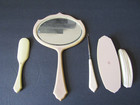 Vintage Ivaleur Royalton Celluloid Vanity Dresser 4 Pc Set