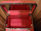 Vintage 60 s Samsonite Silhouette Hard Shell Pink orange Marbled Suitcase 4 Set