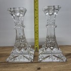 Set Of 2 Waterford Crystal Lismore 6  Candlestick Candle Holders Euc 