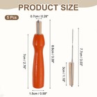5pcs Needle Felting Tools Wooden Handle Poking Pen Punch Orange  For Diy Crafts