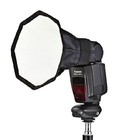 Universal Collapsible 8   8  Round Softbox Diffuser F On off Cam Flash Nikon Sb