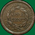1857 Large Date Braided Hair Large Cent Extremely Fine Xf Coin  32488