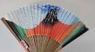 Lot Of 9 Souvenir Folding Hand Fans Wood   Fabric Vintage Style   Argentina   