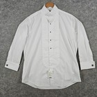 New J Ferrar Slim Fit Tuxedo Shirt White French Cuffs Size Xl 17-17 1 2 32-33