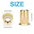 50 Pcs 5 16-18 Unc Carbon Steel Rivet Nut Flat Head Threaded Insert Nutsert Sae