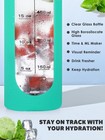 Glass Water Bottles 32oz With Silicone Sleeve Drinking Hydration Bottles Reusabl
