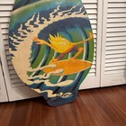 Vintage Michael Searle Skim Board Surfing Lizard Wood Surfing Boogie 36   h