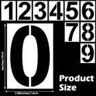 4inch Number Stencils  Reusable 0-9 Number Painting Templates  Plastic Address D
