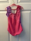 Gk Elite Girls Gymnastics Leotard Pink Purple Hearts Tank Cm Cl Size Unknown