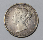 1872 H Newfoundland Fifty Cents 50c Nice F  Condition 48k Mint  -5511-