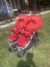 Bumbleride Double Stroller  Red  Double Seating  Folding W  Adjustable Canopy