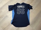 Alex Torres Game Used Worn Tampa Bay Rays Blue Bp spring Training Jersey