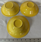 3 Vintage Harlequin Yellow 36s   6     Oatmeal Bowls 