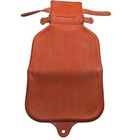 Vtg Red Rubber Hot Water Bottle Metal Clamp Button Tabs Industrial Usa Made
