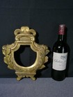 Antique Carved Gilded Wood Frame 19th Century Italian Italy  Shield Shaped