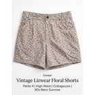 Vintage Lizwear Floral Shorts Petite 4 High Waist Cottagecore 90s Retro Summer