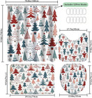 4pcs Merry Christmas Shower Curtain Sets With Non-slip Rugs  Christmas Bathroom