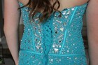 Beautiful Long Dress Teal Blue With Jewels  Prom Dress Bridesmaid Size Womens 12