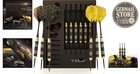 22g Steel Tip Darts Set - Brass Barrels  12 Flights   Essential Accessories