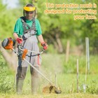 Farm Garden Mowing Grass Safety Helmet Hat With Full Face Mesh Mask