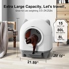 Wifi Smart Cat Litter Box No Scoop app Automatic Self-cleaning Litter Box -white