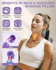 Snawowo Neck Massager Pillow W  Heat  Cordless Shiatsu  3 Intensities 