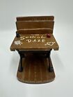 Vintage Wood   Iron Student Desk  school Daze  Bookend Decor