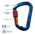 30kn Aluminum Locking Carabiner Clip Screwgate D-ring Rock Climbing Tree Caving