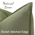  Spring Decorative Linen Euro Sham Throw 24  X 24   pack Of 2  Olive Green