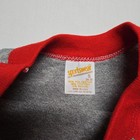 Vintage Cropped Raglan T Shirt Red Gray Short Sleeve Womens Small Tee 80s
