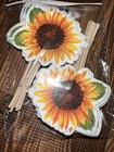 Lot Of 216 Sunflower Cupcake Picks Toppers 24 Ct Baking Fall Thanksgiving Floral
