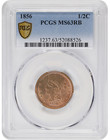 1856 Pcgs Ms63rb 40k Minted   2 250 Pcgs Pg Ms64rb  Mostly Red Braided Half Cent