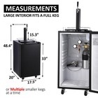 Single Tap Beer Kegerator  97l Draft Beer Dispenser  Full Size Stainless Steel