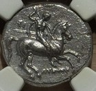 3rd Century Bc Calabria  Taras Ar Silver Didrachm 21mm Ngc Choice Vf Gorgeous  