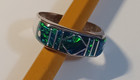Native American Signed Ben Begay Sterling Opal Ring Sz 8  Balance   Protection