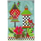 Needlepoint Handpainted Kelly Clark Winter Birdhouse W  Stitch Guide   Kit