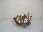 Noah s Ark Electric Table Lamp Made Of Heavy Resin -vintage- Collectible 