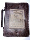 Bible Cover Large 7x10 Brown Faux Leather Zipped Case W handle Proverb 16 Nine