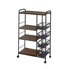 4 Tier Cart Microwave Oven Rack Utility Workstation Stand Shelf Storage Holder 