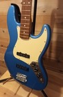 97-98 Fender Jazz Bass Squier Series 4-string Bass Guitar Blue Nice   No Strings