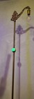 Nice Antique Ornate Iron   Green Slag Uranium Glass Floor Lamp Ball   Rectangle
