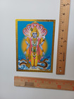 Lord Vishnu Narayan - Golden Foil Paper Poster 5x7 