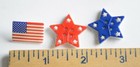 Patriotic Shapes   American Theme Usa Flag   Star Buttons   Dress It Up
