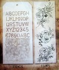 Floral Outlines Clear Stamp   Schoolhouse And Dot Stencil Set By Tim Holtz New 