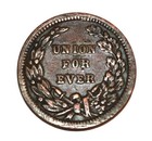 Beautiful 1863 Genuine Civil War Token Cent Union For Ever Vf xf Condition