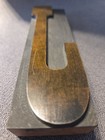 Vintage 6  Wood Letterpress Type Letter  j  Large Printing Block Printer   s Type