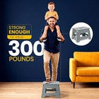 Folding Step Stool 9 Inch Gray Anti-slip Plastic Compact Lightweight 1-pack